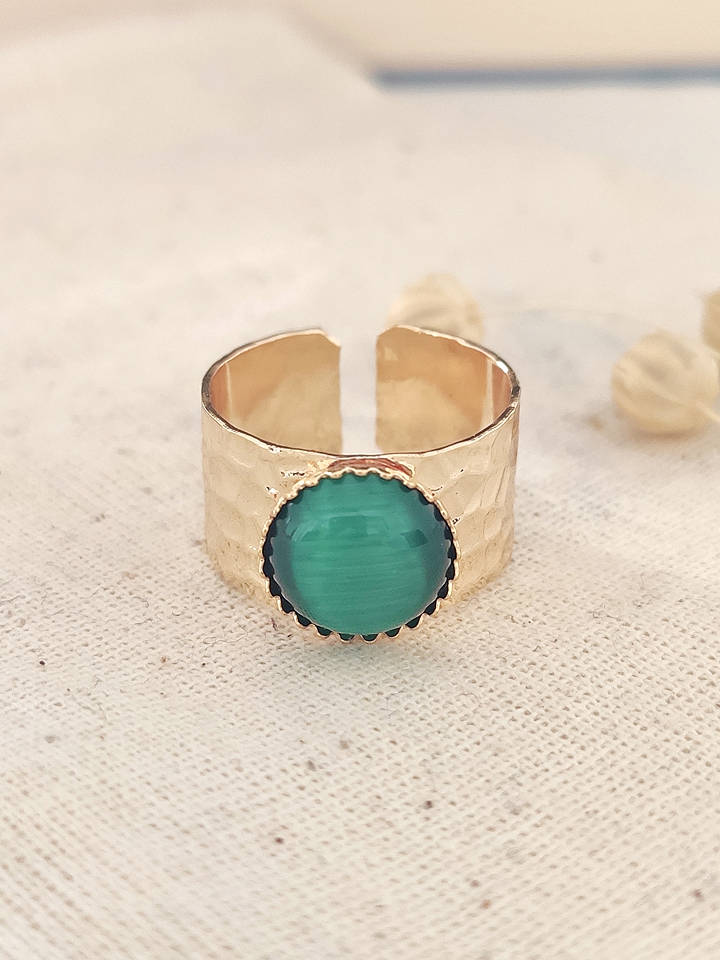 atelier MIU Vergold. Ring mit Edelstein - onesize