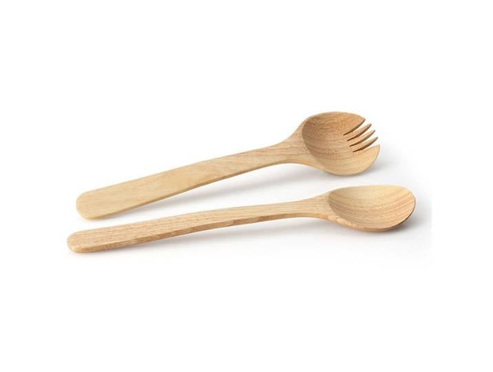 Salatbesteck Continenta Braun Gummibaum 2 Stk