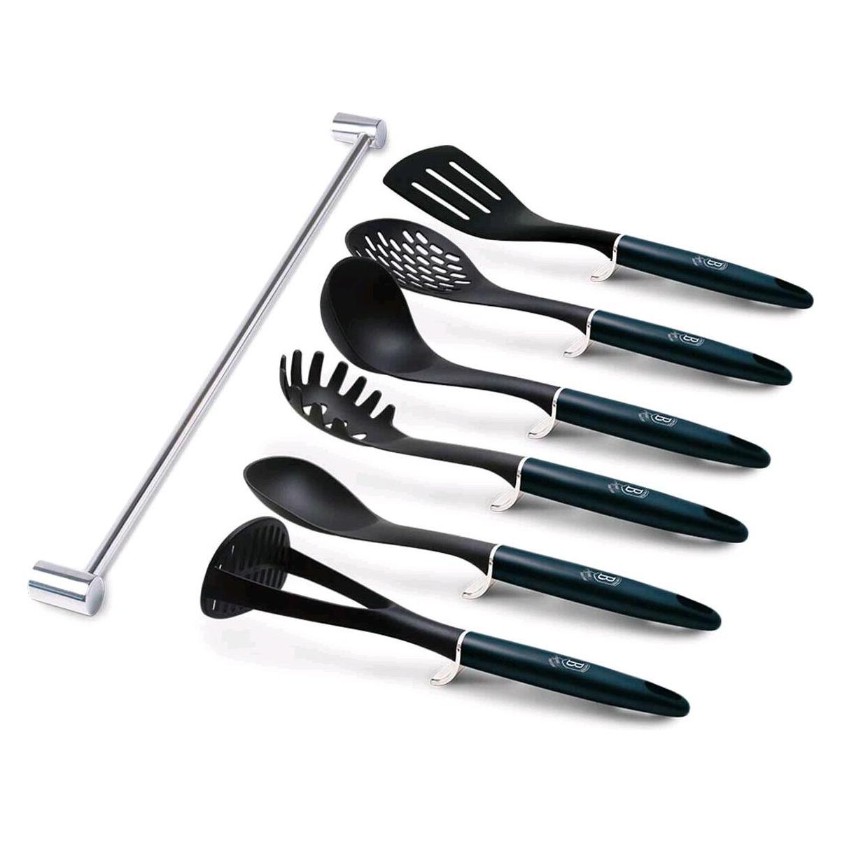 BerlingerHaus Coldtec 7teiliges Kochbesteck Set Metallic Line Aquamarine Edition (109053)