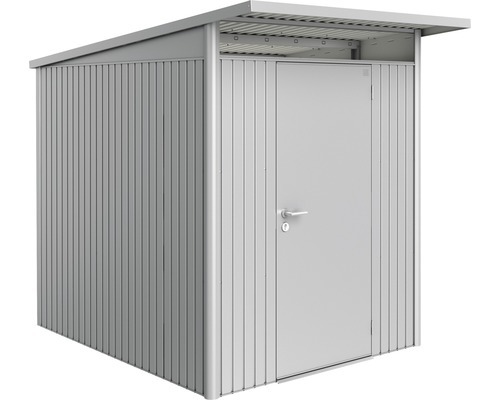 Biohort AvantGarde, Metallschuppen, Einzelbild, Schuppendach, Metallic-silber, Stahl, Metallic-silber