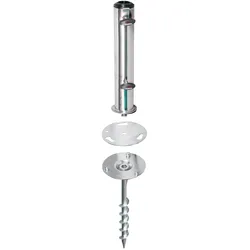 doppler Bodenanker GREENFIELD 60 mm, Edelstahl Standrohr