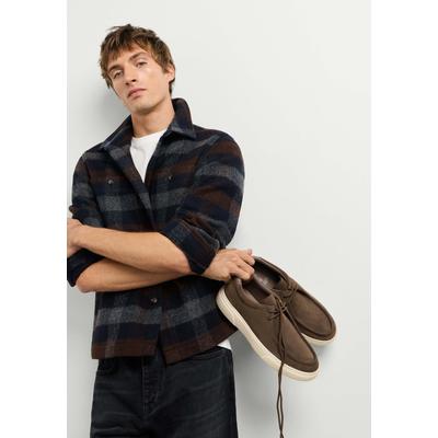 Ankleboots PEPE JEANS "boat shoes COLINS STREET M", Herren, Gr. 42, braun (bowie grau), 95% Rindsvelours, 5% Polyurethan, Schuhe Ankleboots
