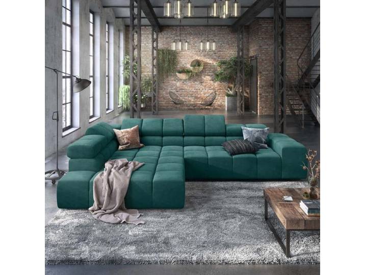 HOMELIV. Ecksofa Charlotta 319x215x82cm Webstoff