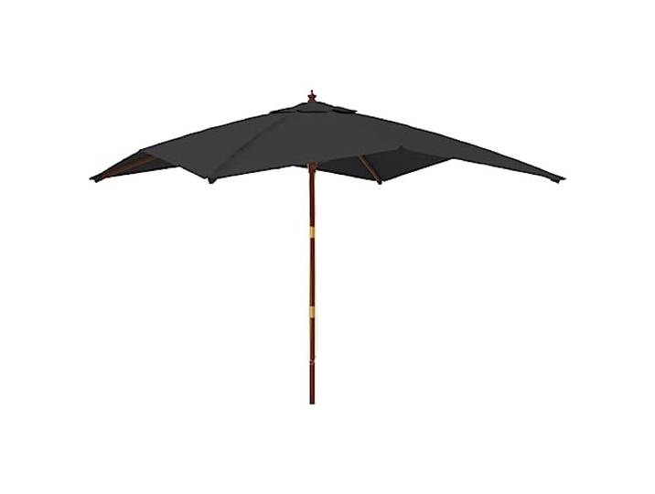 vidaXL Parasol de Jardin avec mât en Bois Noir 300x300x273 cm