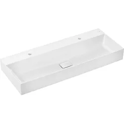 hansgrohe Xevolos E Waschtisch, ohne Überlauf, 1200x480mm, SmartClean, ungeschliffen, mit Ablaufgarnitur, 61104450, Ausführung: 2 Hahnlöcher