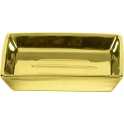 Kleine Wolke Seifenschale Glamour Gold 2,5 x 11 cm