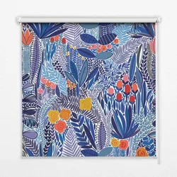 INNENROLLO - Fensterrollo - Rollo - 60x40 cm - Bunte Pflanzen