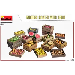 Mini art Wooden Crates with Fruit