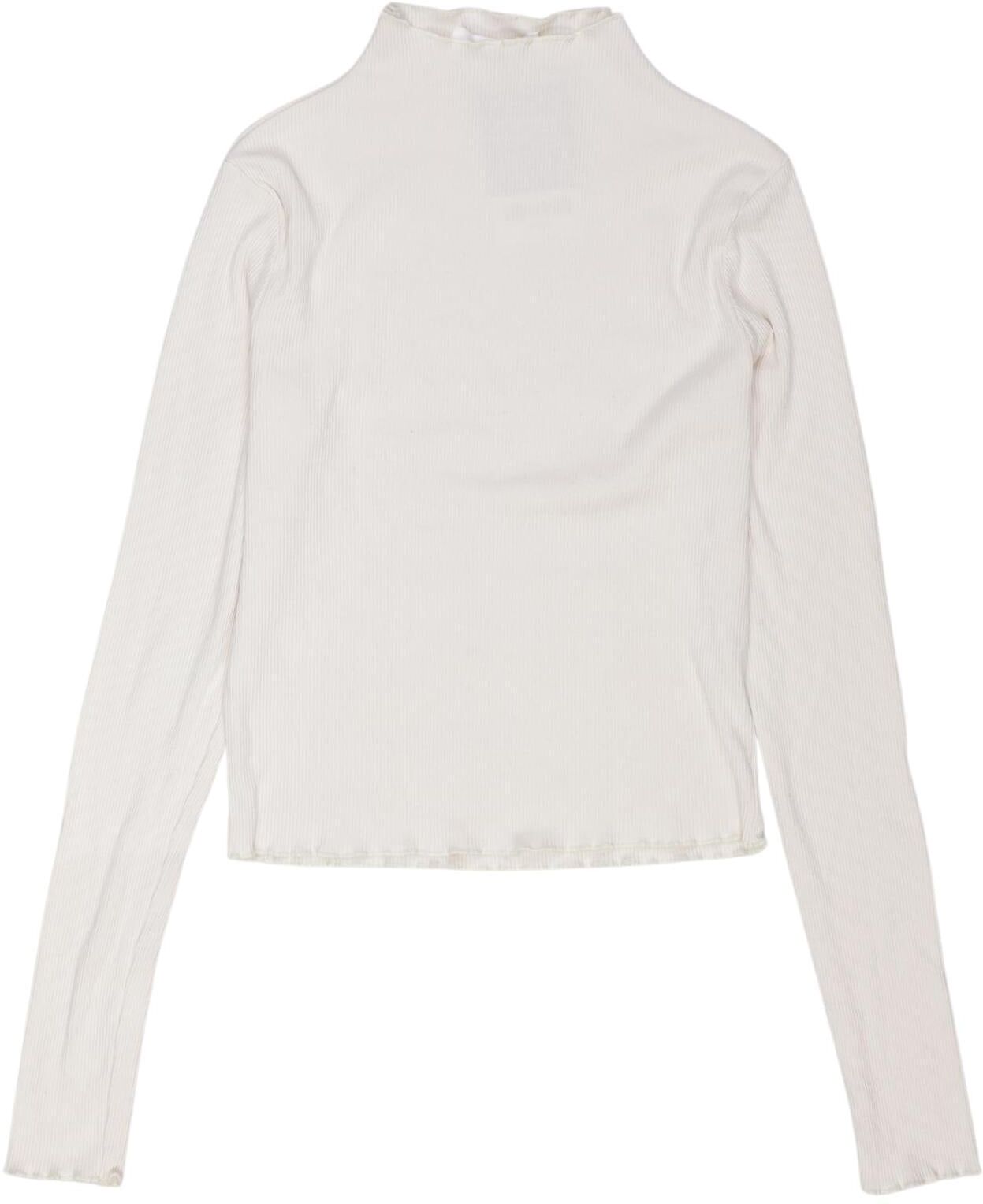 Edited THE Label Damen Langarmshirt, Cremeweiß, Gr. EU 38, kein / Etikett - Second Hand