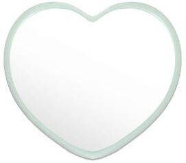 Inspire Daily Merch Portable Heart Makeup Mirror Small Compact Cosmetic Hand Mirror For Women And Students light Green