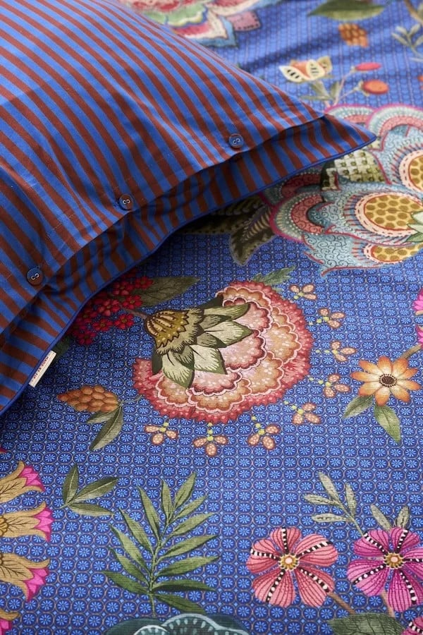 Pip Studio Bombay Bold kussensloop - Donkerblauw