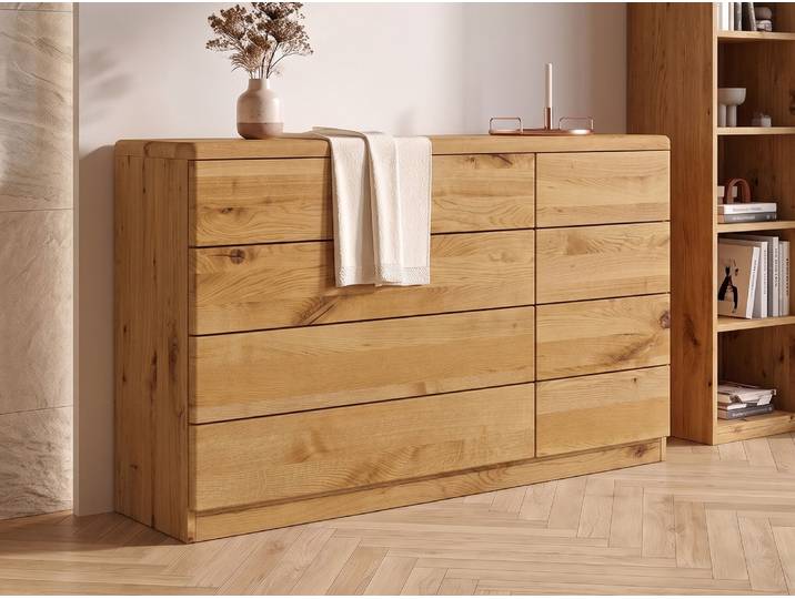 Wildeichenkommode „Nora“ 150 cm Massivholz Wildeiche