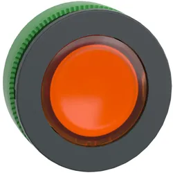 Schneider Electric ZB5FW353 Leuchtdrucktaster, Frontelement, Harmony XB5F, Kunststoff, 30mm, orange, für universelle LED