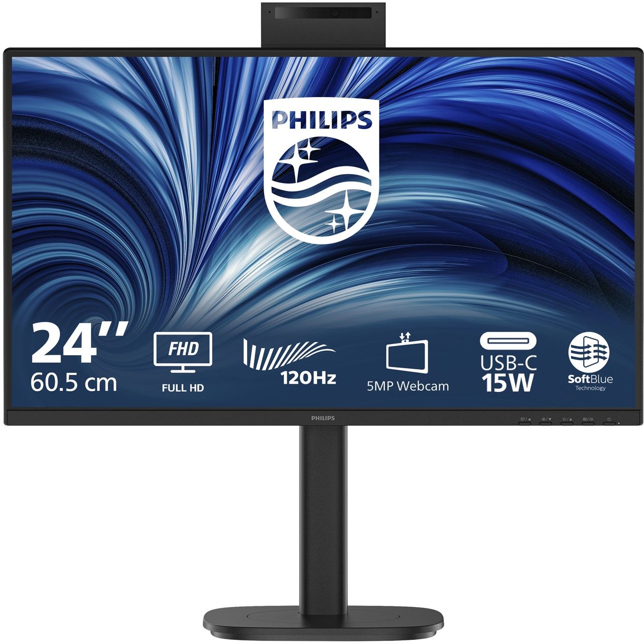 23,8" (60,47cm) Philips 3000er Serie 24B2N3200JH schwarz 1920x1080 1x DisplayPort 1.2 / 1xHDMI 1.4 / 1xVGA