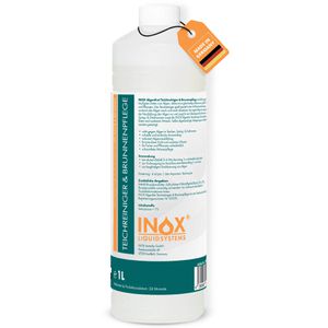 INOX Algizid Algenfrei Teichreiniger & Brunnenpflege, für Teich, direkte und vorbeugende Wirkung, Flasche 1 Liter