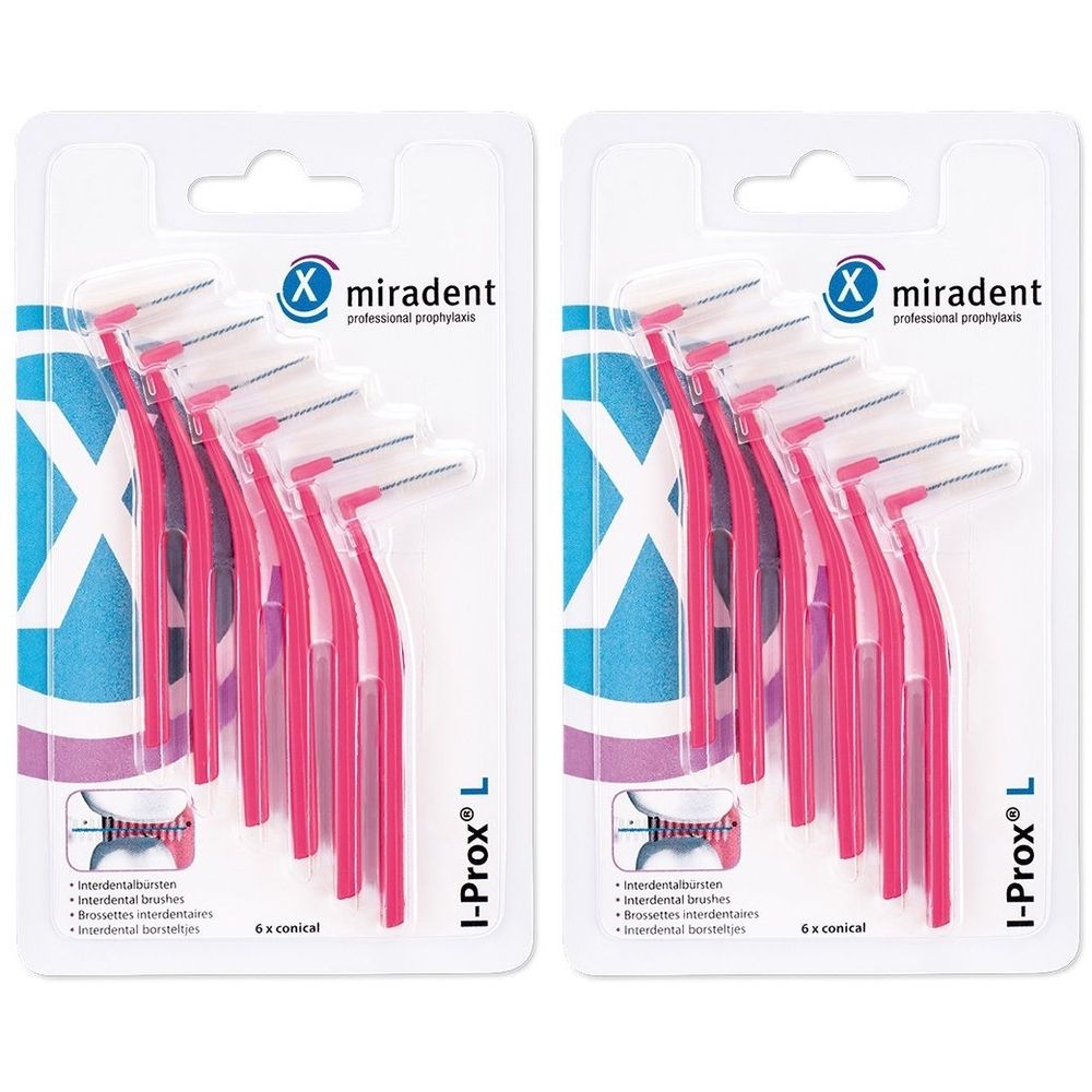 Miradent I-PROx L 0.4 Pink x2 2x6 St Zahnbürste