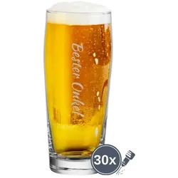 Gravur Willi Becher Bierglas 0,5 l mit Namensgravur - 30 Stück