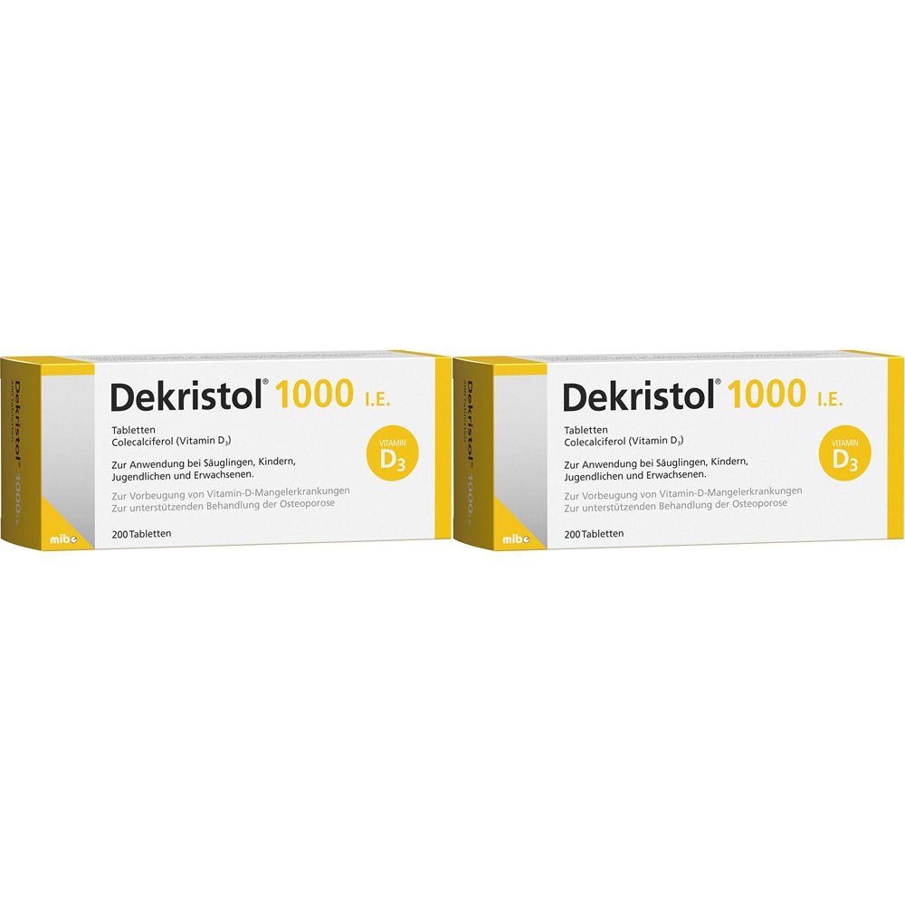 Dekristol 1000 I.e. Doppelpack 2x200 St Tabletten