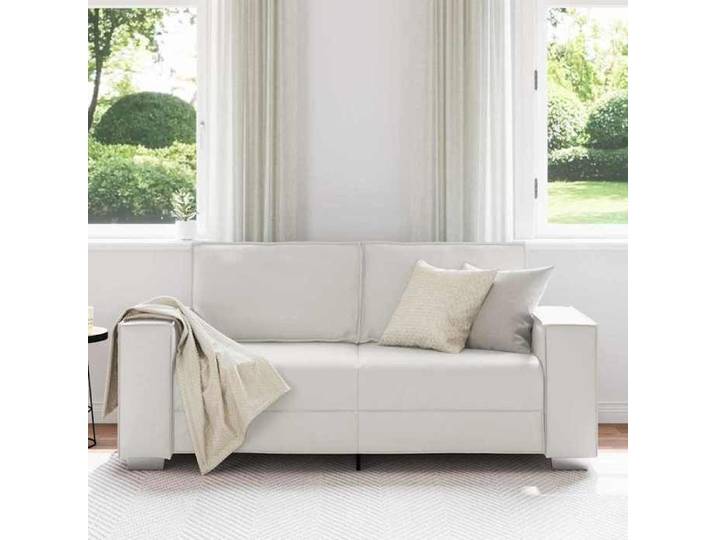BEL-ACHAT* Canapé relax - Modèle droit - position fixe - Sofa Blanc 180x78x84 cm tissu Prom47733987