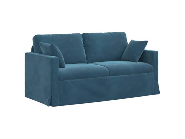 Makastle Sofa Couch Blau 158 x 78 x 80 cm Samt