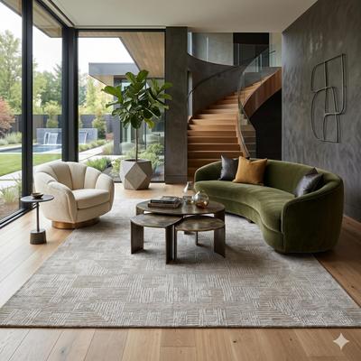 Amer Rugs Quartz Desoto Modern & Contemporary Geometric Hand-Knotted Area Rug