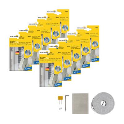 Reparatur-Set SCHELLENBERG "Rollladen Gurtfix für das Rollladensystem Maxi", grau, 10 Stk., Reparatur-Sets, für alte Gurtbänder in unterschiedlichen Farben, 23 mm x 4,3 m