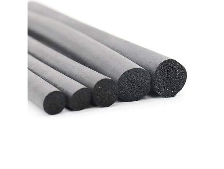 Schwarzer Dichtungsstreifen aus geschäumtem Silikonkautschuk, 10 m lang, for Türen, Fenster, Autos, Kühlschränke, 1 Stück(10mm)