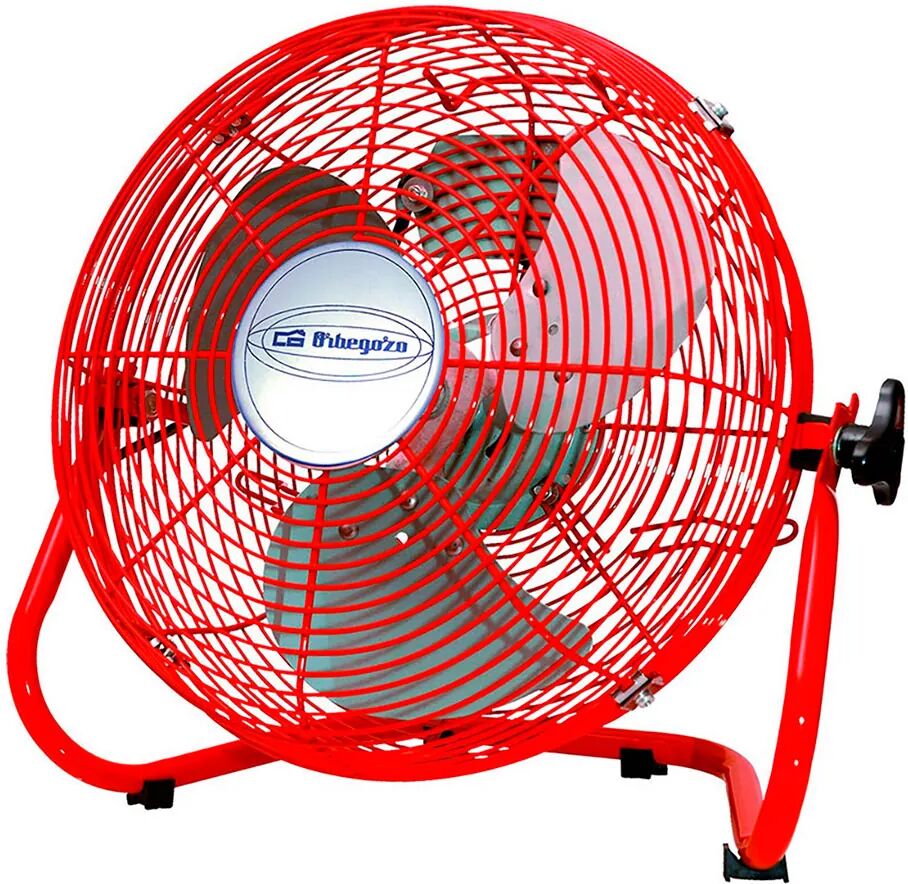 Orbegozo Pw 1431 Rojo Ventilador Industrial 45W Potencia 3 Velocidades Aspas Metálicas De 30Cm