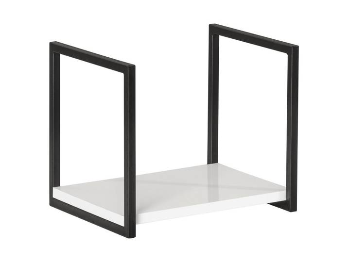 Badezimmerregal hängend Weiss/Schwarz 33x28 cm NewYork