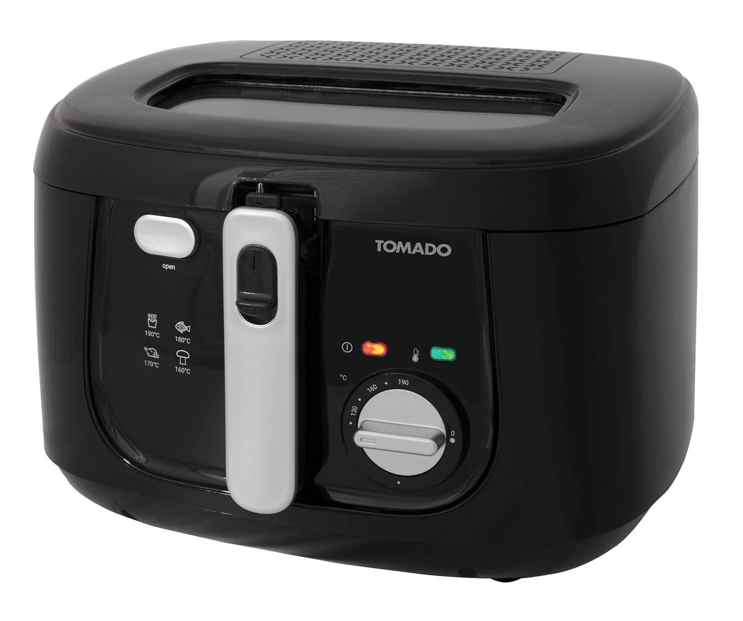 Tomado TDF2501B Frituurpan met antireukfilter, 2,5 liter, PFAS-vrij