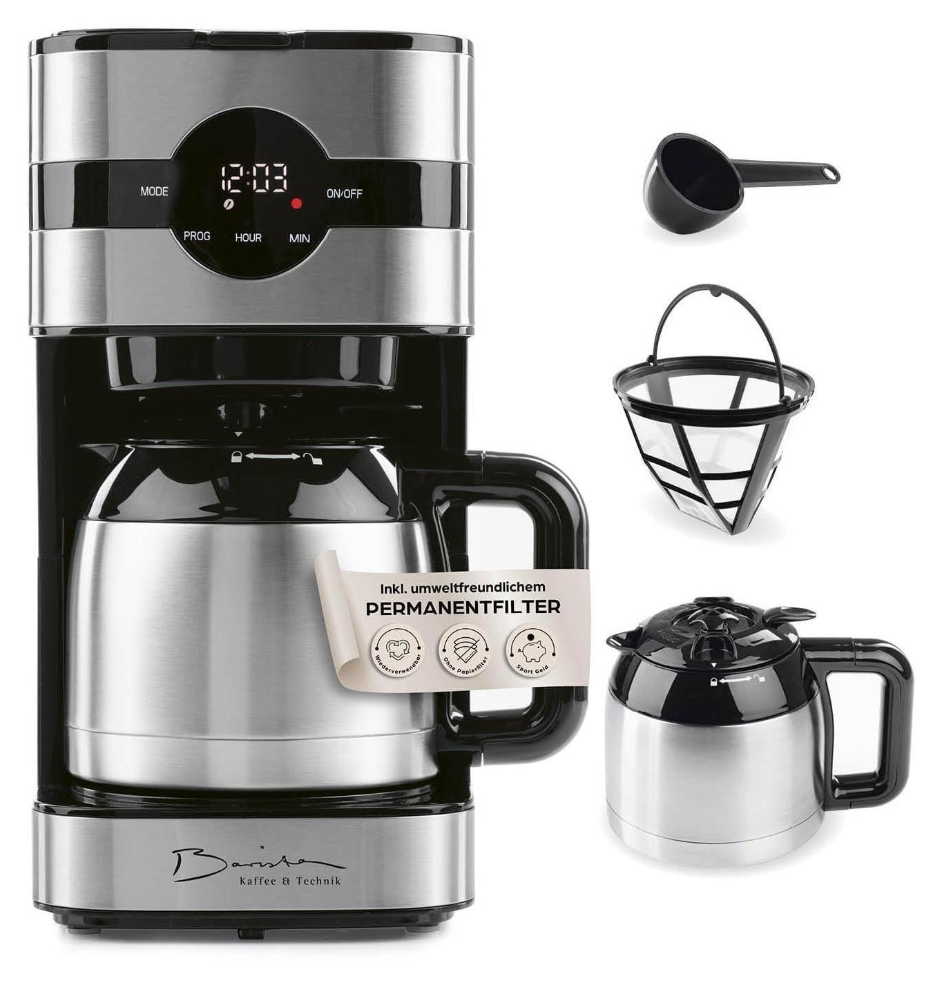 Barista Kaffee & Technik Barista filterkoffiemachine met geïsoleerde kan en touchscreen