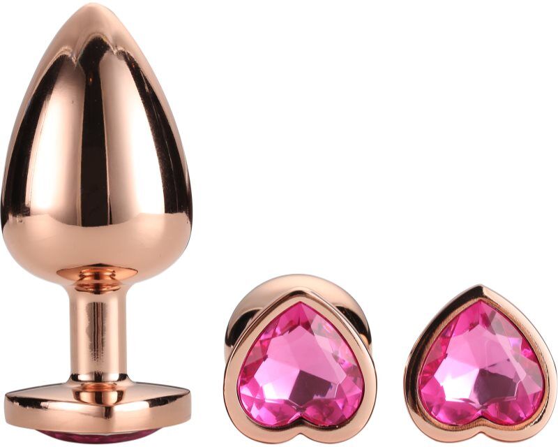 Dream Toys Gleaming Love Silver Plug Set Analplug-Set Rose Gold Plug Set