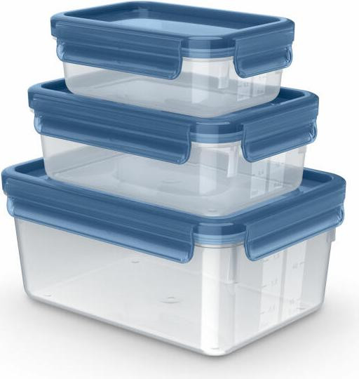 Emsa Clip & Close Eco Bewaarboxen, set van 3