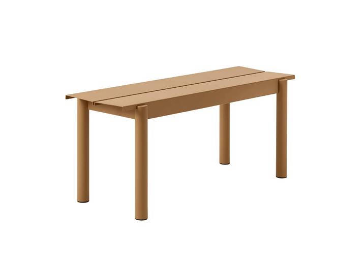 Muuto Banc Linear steel bench 110x34 cm Burnt orange