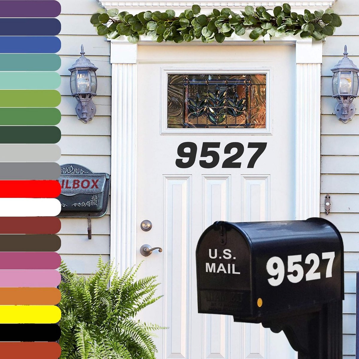 Gepersonaliseerde Zelfklevende Vinyl Letters en Nummers voor Deur en Raam