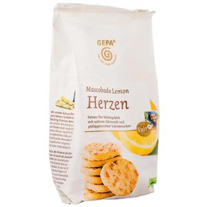 GEPA Kekse Mascobado Lemon Herzen, BIO, 125 g