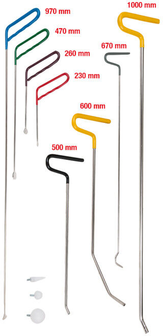 KS Tools Jeu de leviers de débosselage, 11 pcs. (140.2490)