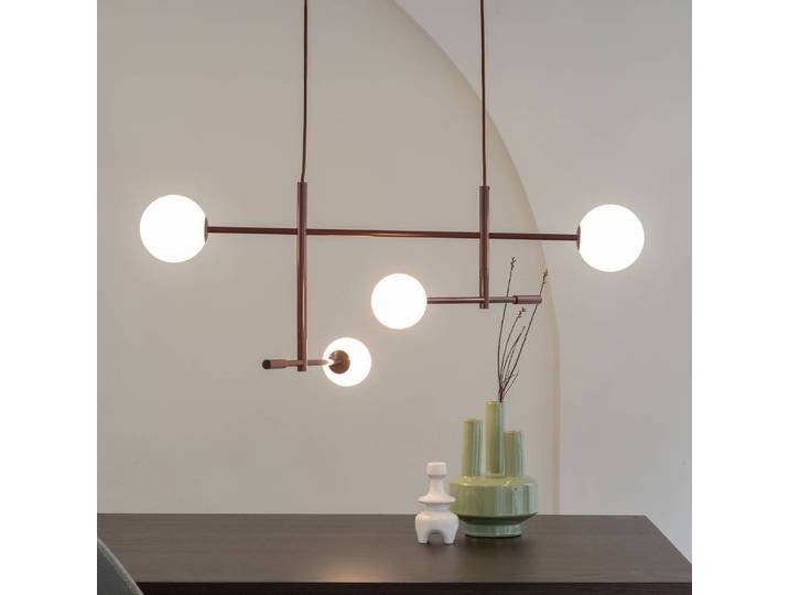 IT´S ABOUT ROMI Hängelampe Copenhagen, rot, für Wohn- / Esszimmer, Metall, Pendelleuchte