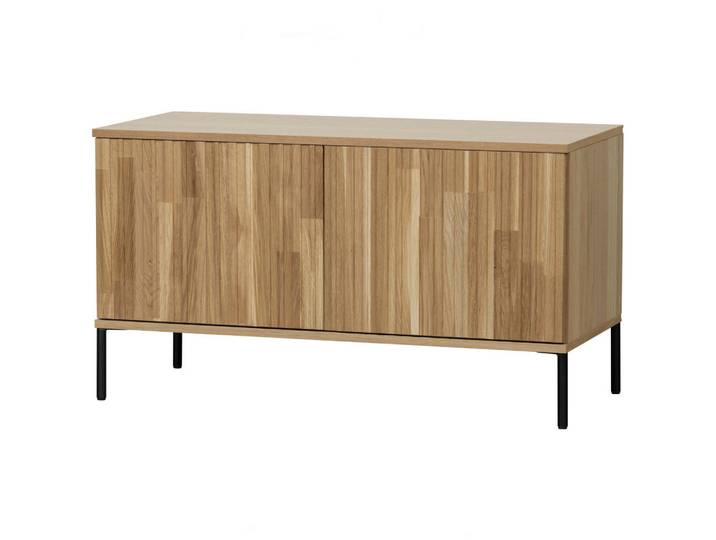 Livetastic Lowboard Gravure, Natur, Metall, Eiche, 2 Fächer, 100x56x44 cm, Holzmöbel, Kleinmöbel Holz, Holzkommoden, Lowboards Holz