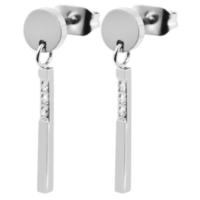 Kettenanhänger ADELIA´S "Anhänger – Anhänger aus Edelstahl mit Strass Steinchen", silber, Schmuckanhänger, Damen, Edelstahl, Kettenanhänger, Ein stilvolles Geschenk für besondere Momente