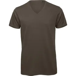 B&C Herren V-Ausschnitt T-Shirt Inspire V TM044 khaki S