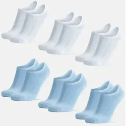 COTTON SNEAKER SOCKEN - 6-Pack - Weiß | Hellblau - 43-47