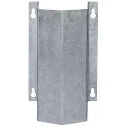PROREGAL Kleiner Rohrschutz zur einfachen Wandmontage | HxBxT 50x29,2x23cm | Materialstärke 4mm | Feuerverzinkter Stahl | Silber