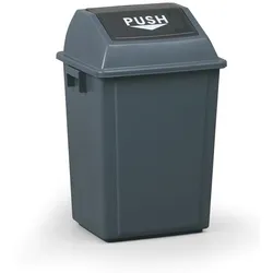 Büro mülleimer plastik, 40 l, 400 x 320 x 610 mm, grau