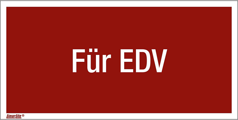 kaiserkraft Kombizusatzschilder mit Text für Brandschutzzeichen, Für EDV, VE 10 Stk, LxH 150 x 75 mm