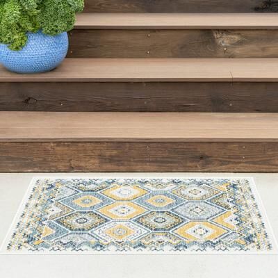Alise Rugs Alfresco Nautical & Coastal Geometric Reversible Indoor/Outdoor Area Rug