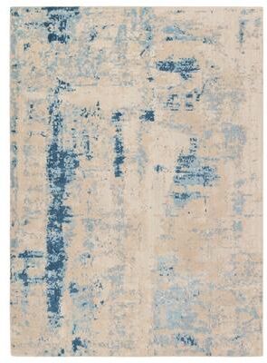 Juniper Home Cagen Abstract Blue/Tan Area Rug