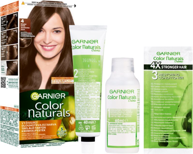 Garnier Color Naturals Creme coloration cheveux teinte 4 Natural Brown 1 pcs