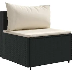vidaXL, Gartenlounge, Gartenmöbel Sofa Garnitur Lounge Sitzgruppe 7-tlg. Schwarz Poly Rattan