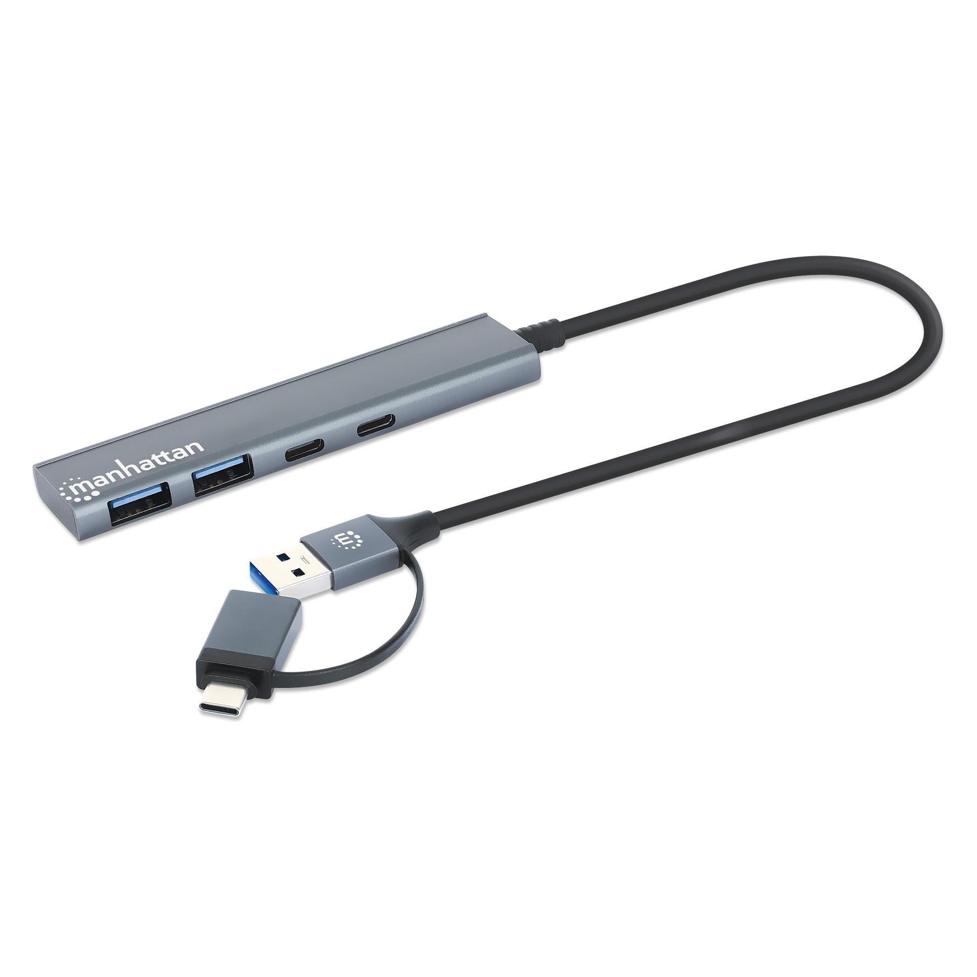 Manhattan 4-Port USB 3.0 Typ-C / Typ-A Kombo-Hub 2x2 (USB-A, USB-C, 4 Ports) (181075)